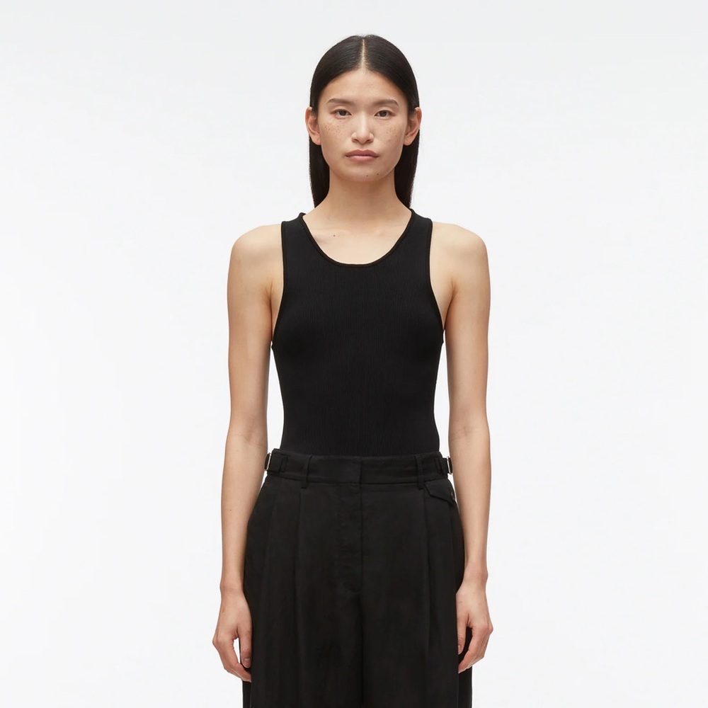 3.1 Phillip Lim Black Ribbed Tank Top